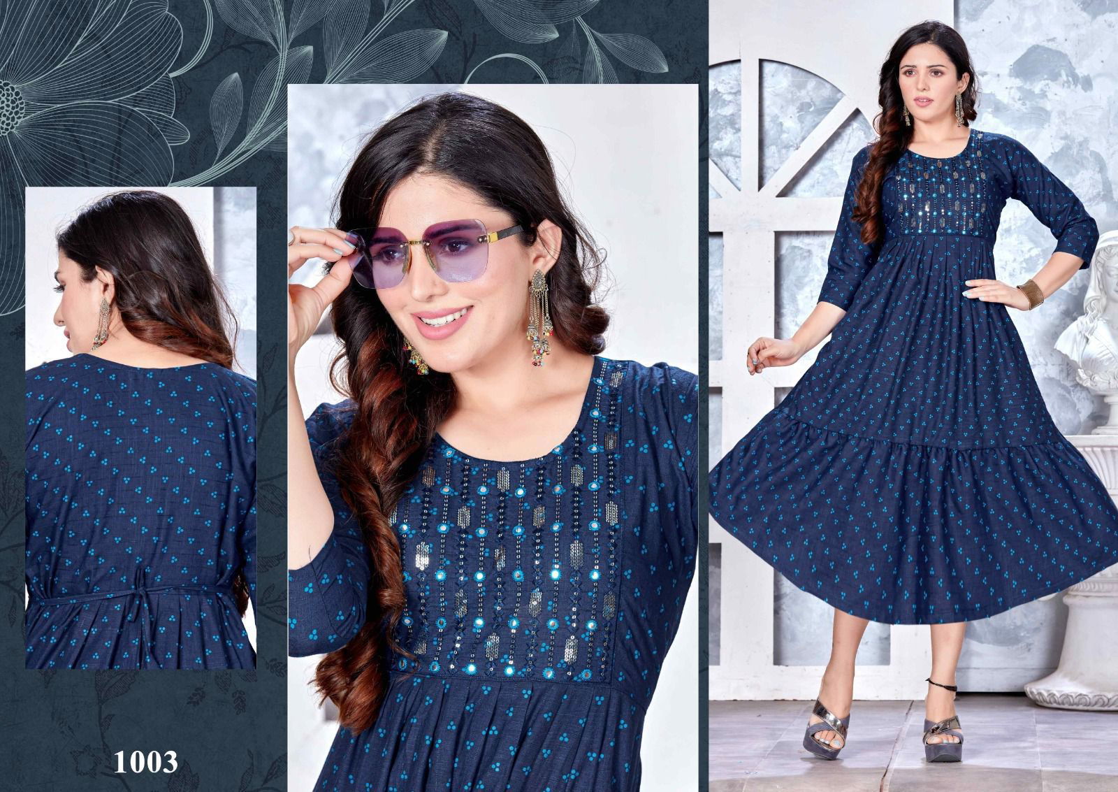 Beauty Fab Fabulous Bombay Rayon Embroidery Kurtis Catalog
